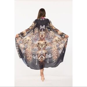 Animal Print Swim Vacation Kimono Duster NWT 680